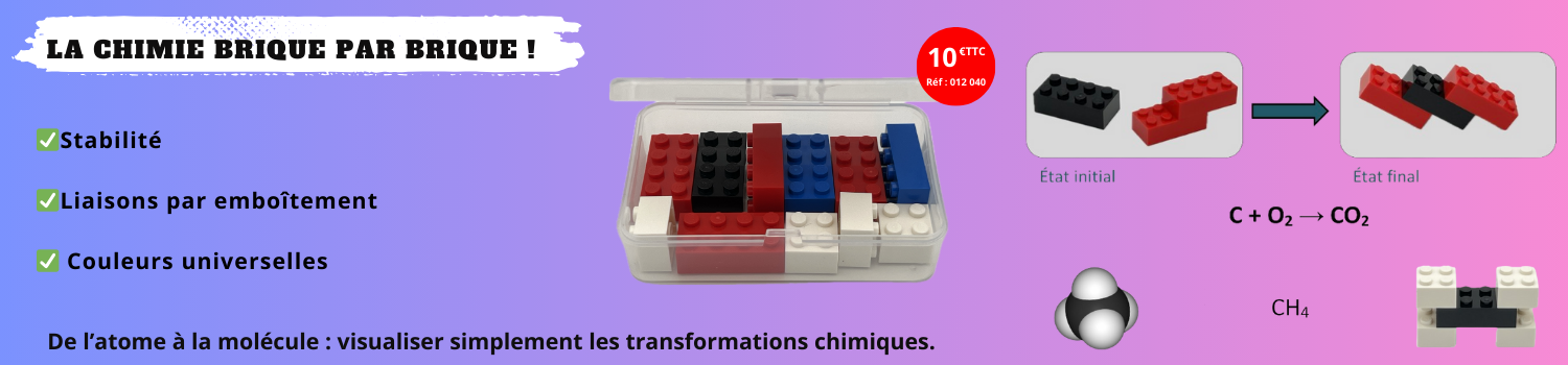 de l'atome à la molécule brique lego brique atome chimie