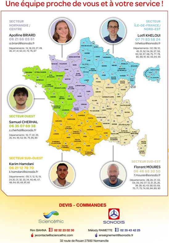 carte régionale avec commerciaux carte régionale avec commerciaux